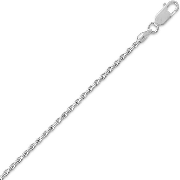 STERLING SILVER ROPE CHAIN NECKLACE 20” MEN WOMEN - Picture 5 of 5